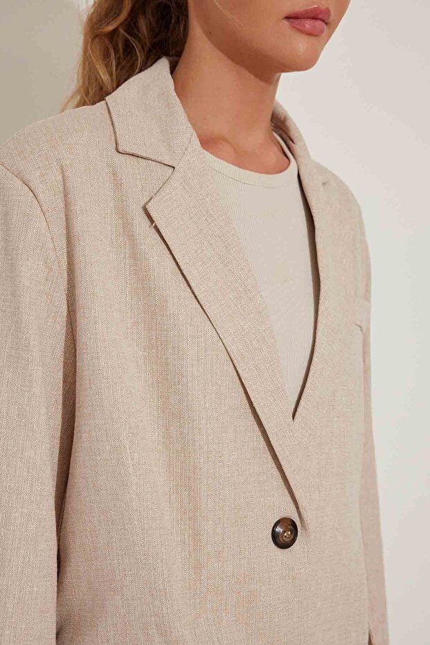 RETRO BASİC CAMEL CEKET - 6