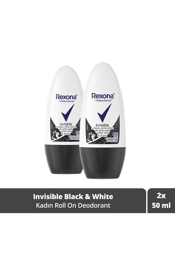 Kadın Roll On Deodorant Invisible On Black White Clothes 50 ml X2 Adet - 1