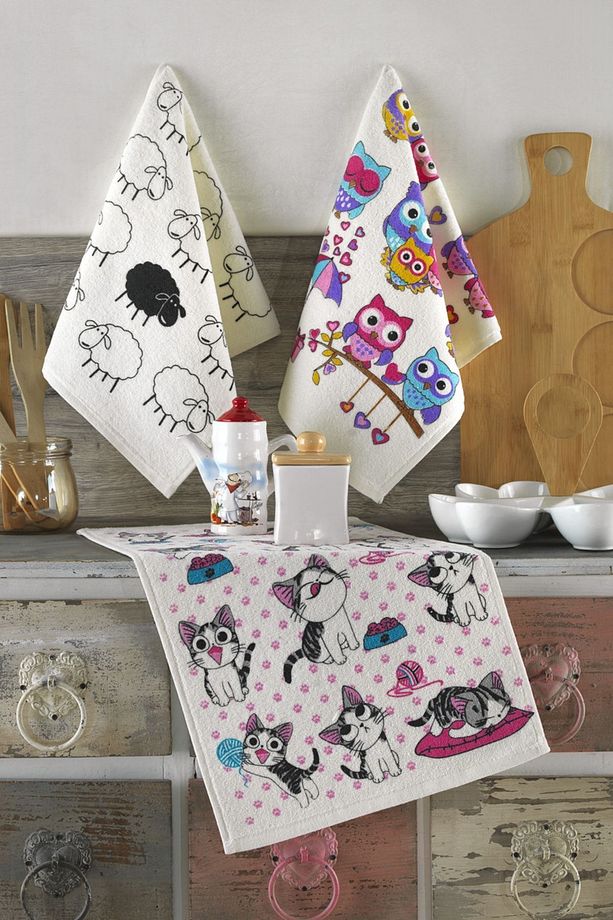Mutfak Havlusu 30x50 %100 Pamuk 3 Lü Set - 1