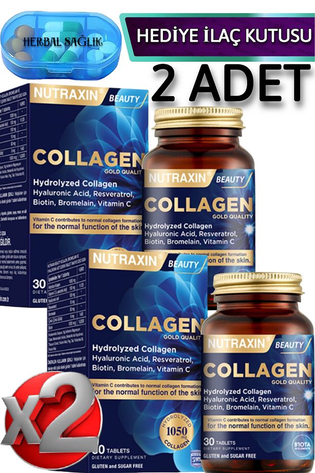 2 Adet Hidrolize Kolajen 30 Adet Tablet - (Tip1-Tip3) - 1