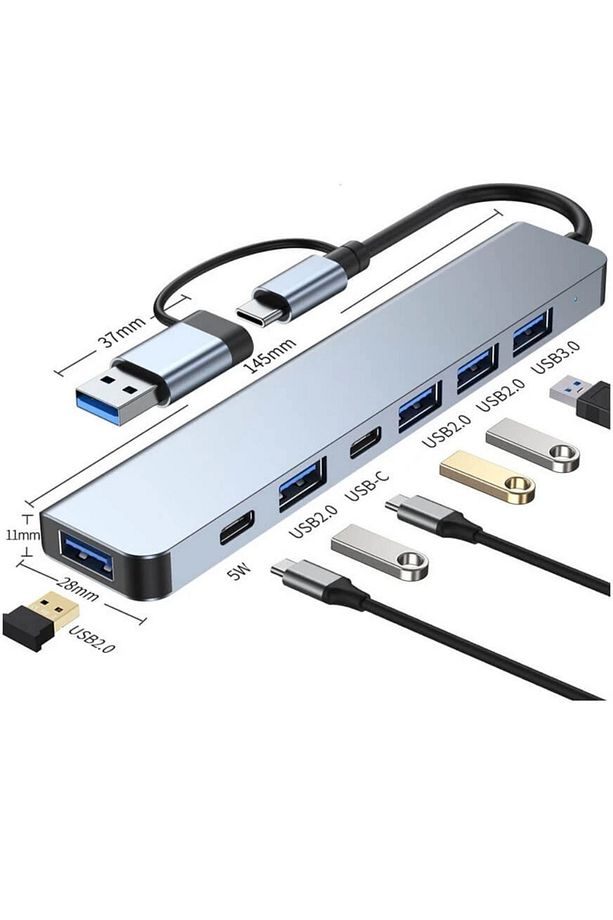 USB TYPE-C HUB USB ÇOĞALTICI 3.0 A - 1