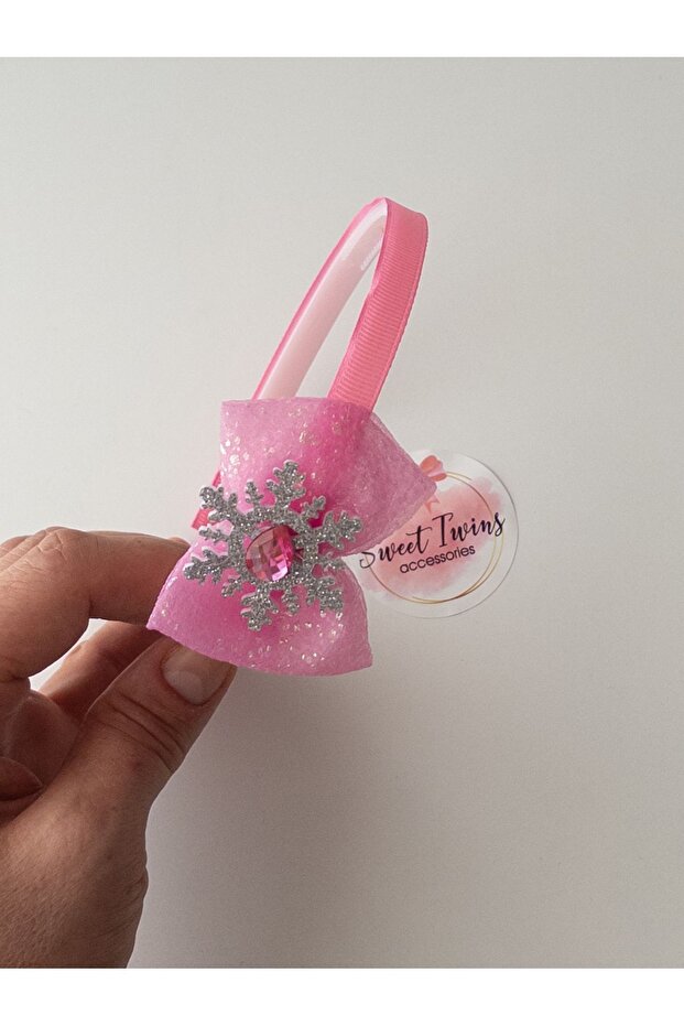 Zircon Stone Bow Tulle Children's Crown - Snowflake