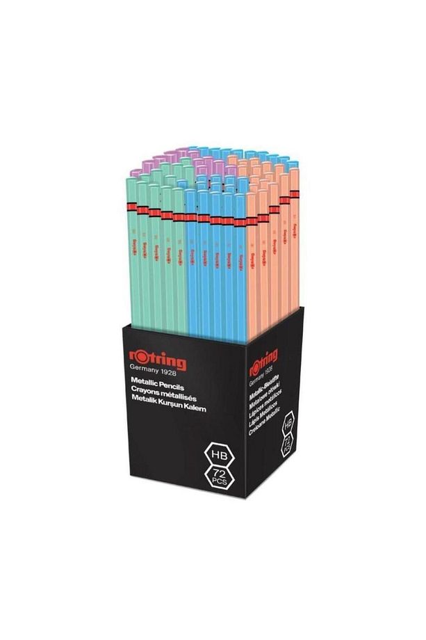 ROTRİNG KURŞUN KALEM HB METALİK 72 Lİ PAKET SET - 1