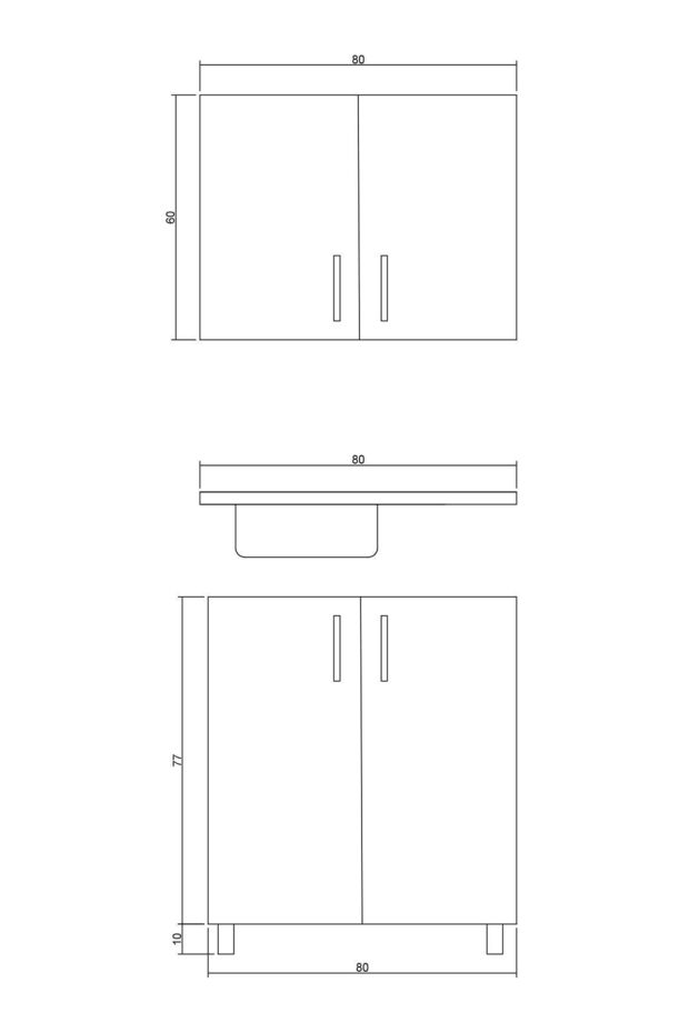 Camole 80 Cm Evyeli Mutfak - 6