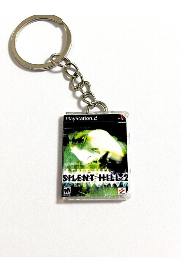 سلسلة مفاتيح صندوق الألعاب الصغيرة Silent Hill 2 PS2 Retro