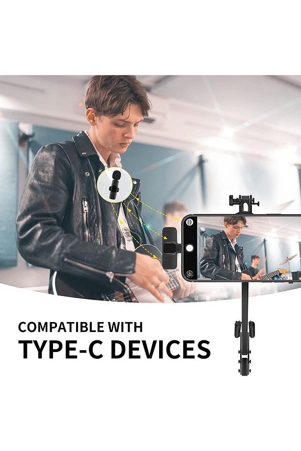 Iphone Ios Uyumlu Kablosuz Yaka Mikrofonu Ses Arayüzü Mini Yaka Mikrofonu Çok Yönlü Mikrofon,klipsli - 7