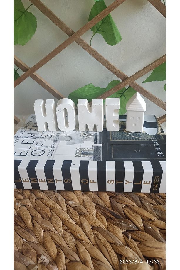 EVDEKİ ATÖLYEM Home yazısı Ev dekoratif Obje Biblo - 1