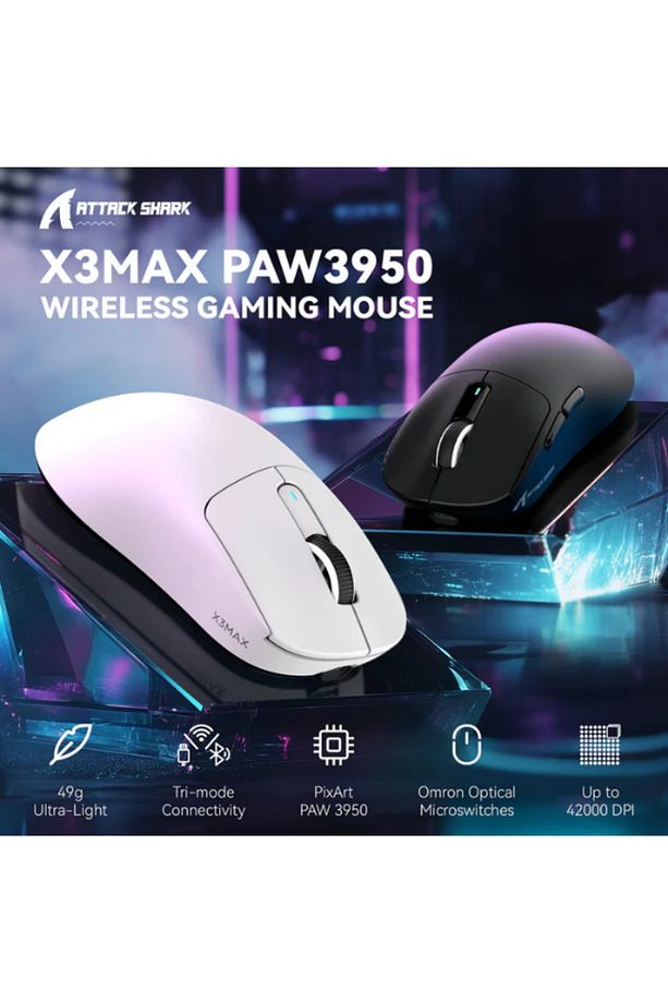 X3 MAX SUPERLIGHT KABLOSUZ OYUNCU MOUSE PAW3950 (GRIP TAPE ) - 2