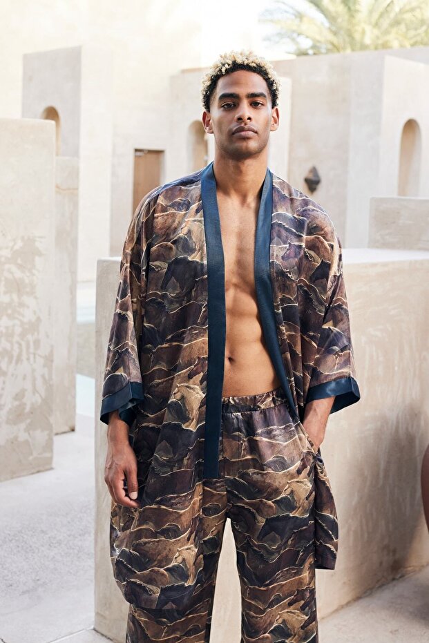 Atlı Kimono&pantolon Set - 8