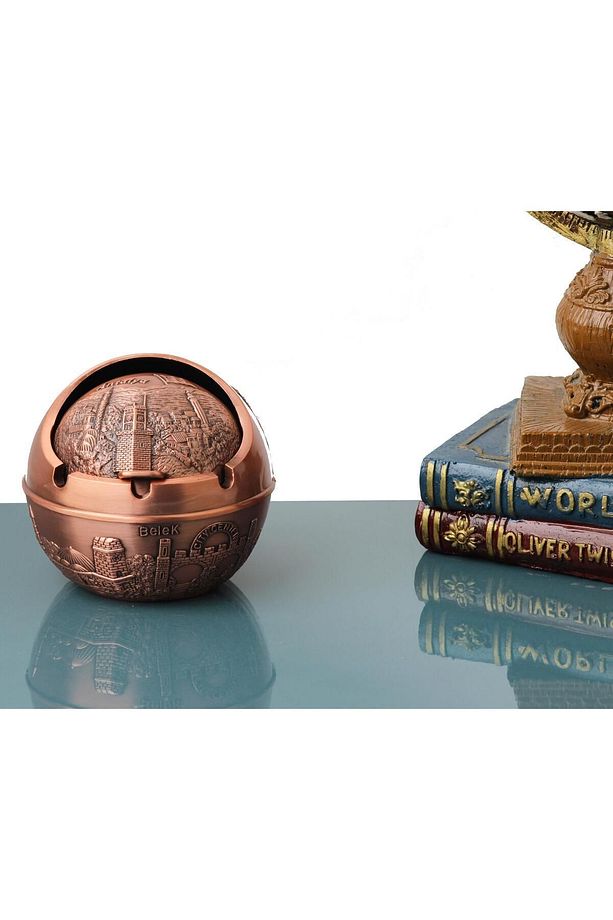 Lüks Yöresel Motifli Döküm Küllük Kül Tablası Para Anahtar Yuvası Biblo Hediyelik Dekoratif Ürün 8cm - 1
