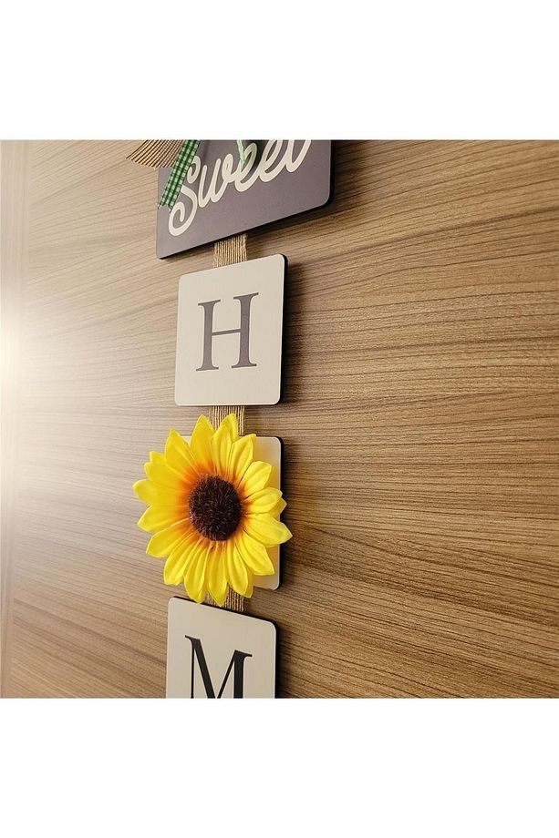 Ayçiçeği Temalı Sarkıt Model Kapı Duvar Süsü (60 Cm) - 6
