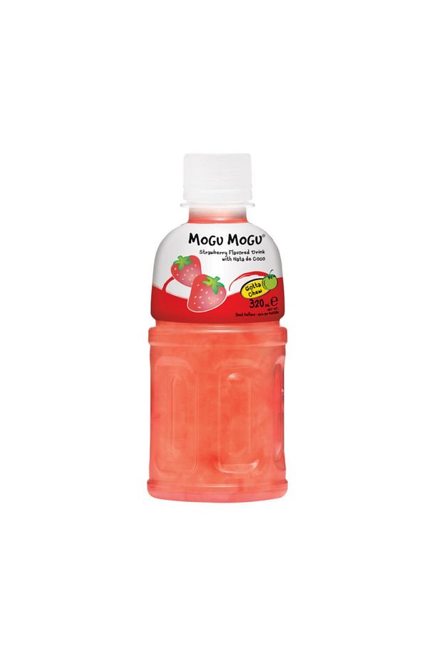 Mogu Mogu Strawberry Flavored Drink with Nata de Coco 320ml - 1
