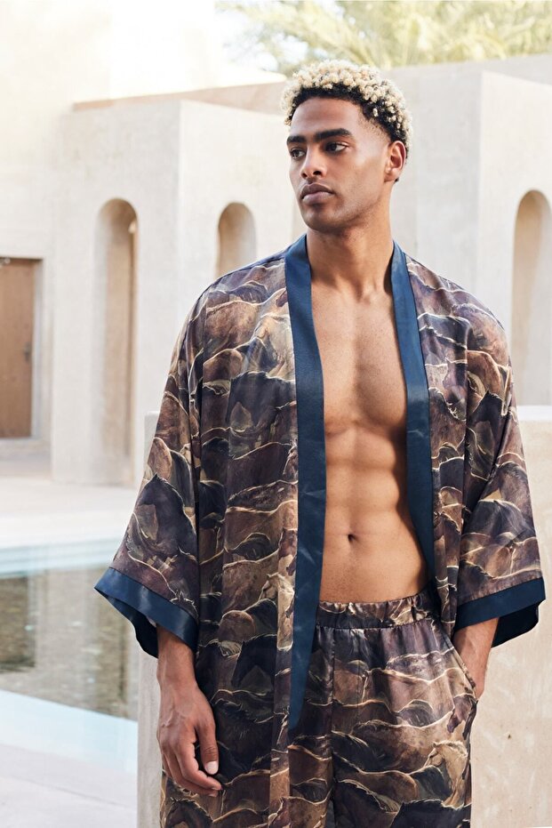 Atlı Kimono&pantolon Set - 7