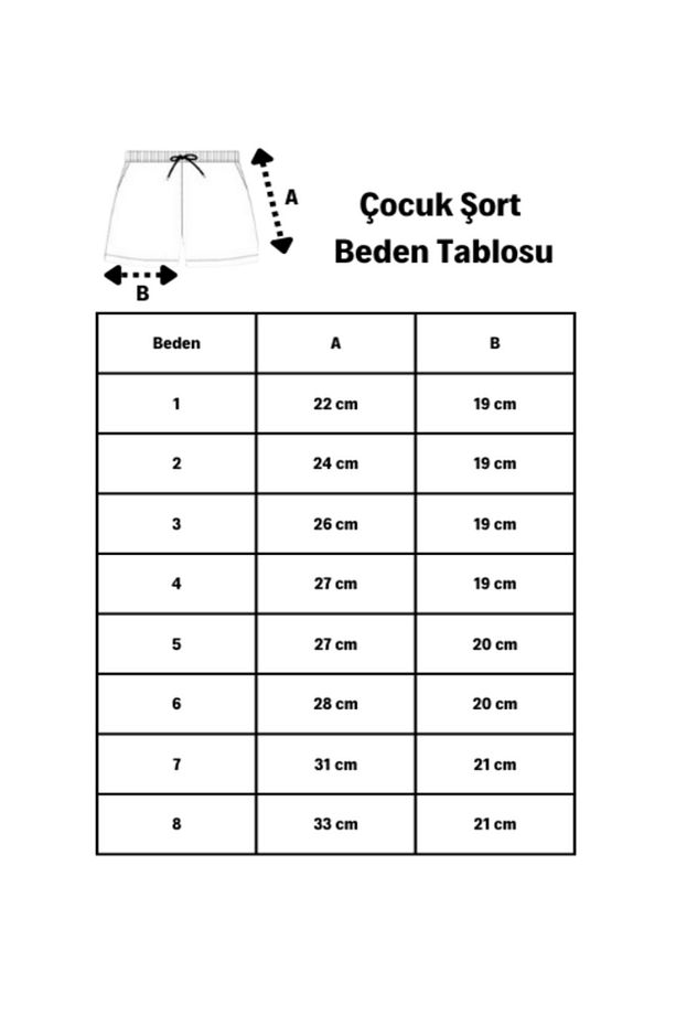 Çocuk Şort Penye Rahat Kalıp Tezgah Altı - 4