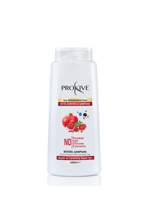 Proxıve Tuzsuz Parabensiz Silikonsuz Boyasız Bitkisel Boya Koruyucu Şampuan 650 ml - 1