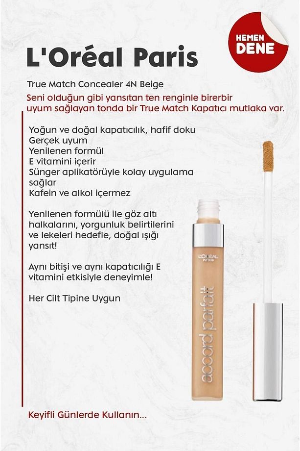 3 Adet True Match Concealer 4n Beige - 2