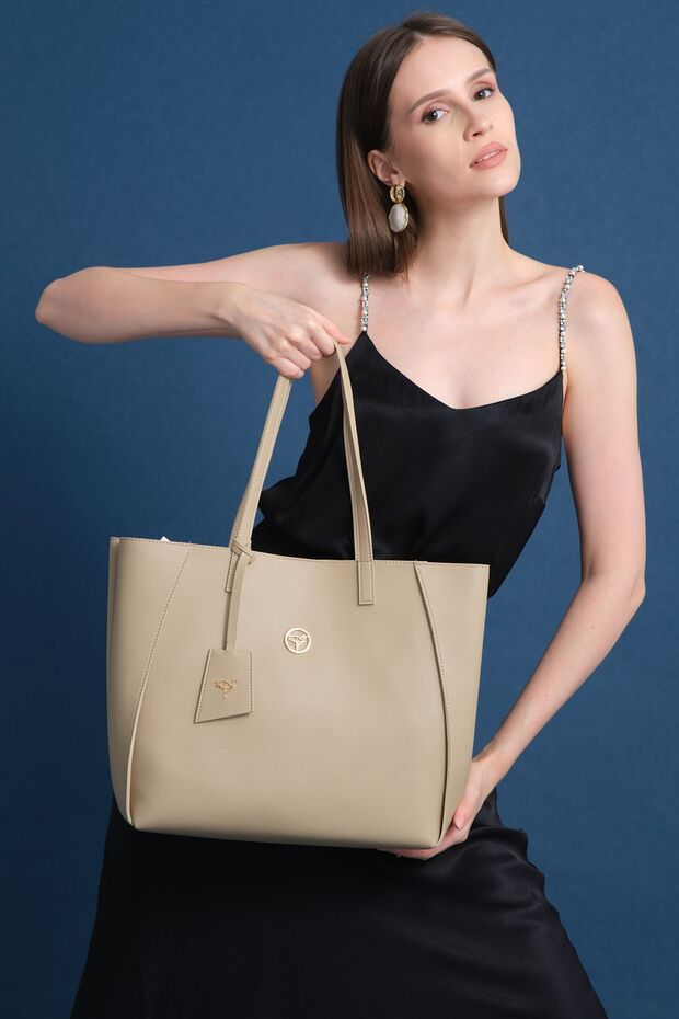 Sofia Magnetic Closure Large Women's Shoulder Handbag with Wide Zipper Compartment