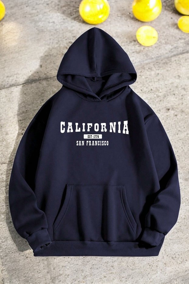 California Unisex Cotton Oversize Hoodie & Sweatshirt
