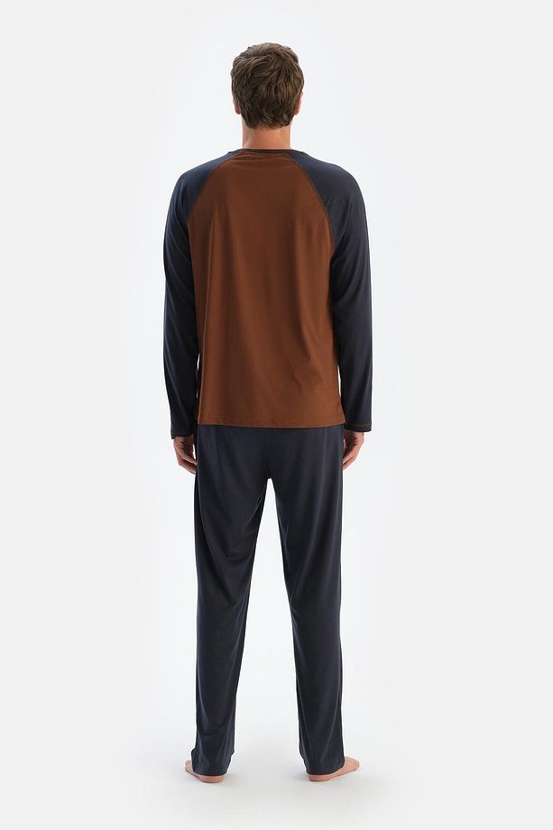 Camel Reglan Kol Patlı Tişört Pantolon Pijama Takımı - 2
