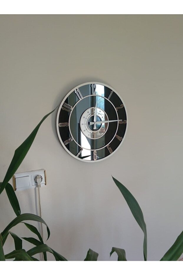 ساعة حائط بمرآة (مرآة حقيقية) - 6