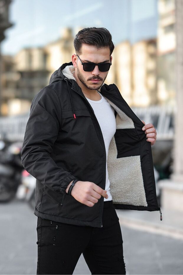 Men's Cold and Windproof Fur Coat Jacket - 3