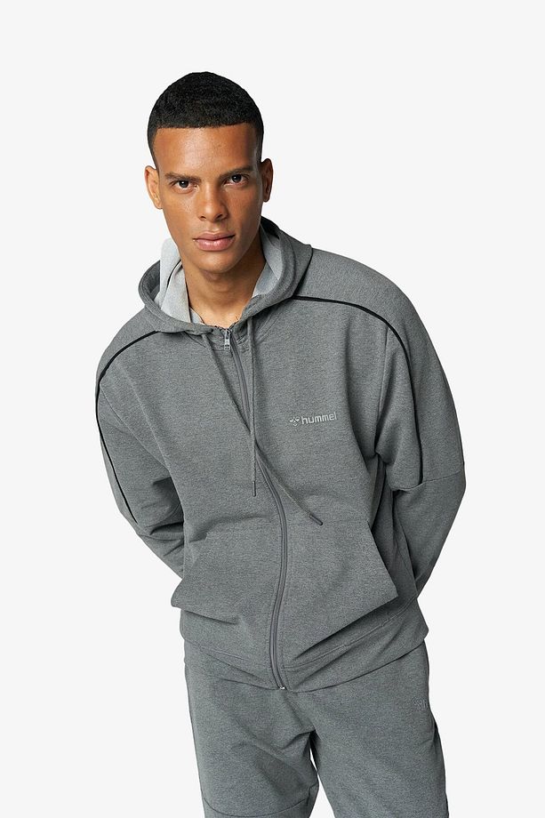 Hmlissina Zip Hoodie Erkek Gri Sweatshirt 921695-2833 - 1