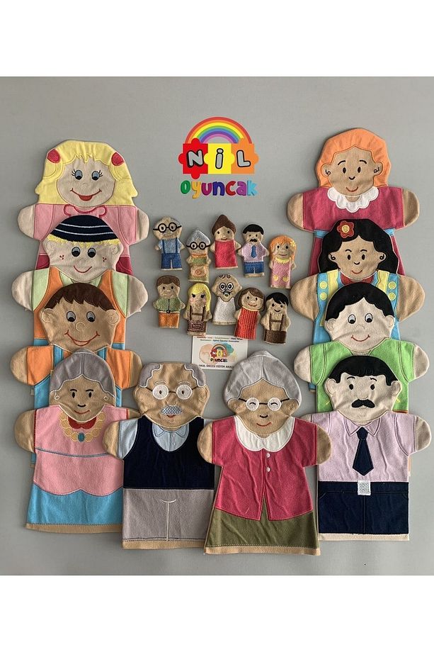 Aile El Kukla Seti Ve Aile Parmak Kukla Seti (20PARÇA) - 1