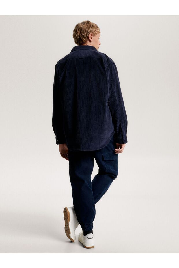 CORDUROY SOLID OVERSHIRT - 4