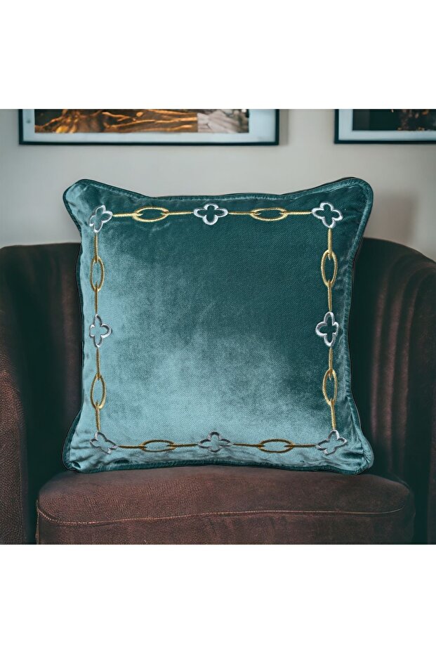 Van Cleef Chain Model Throw Pillow Cover - 1
