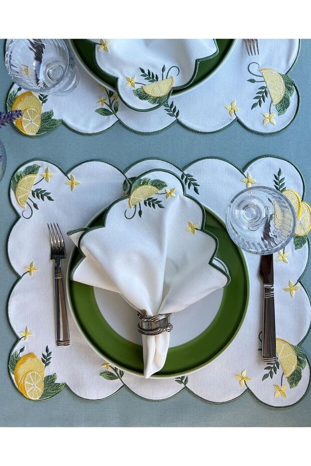 Limon Model Peçete 2'li Takım - 4