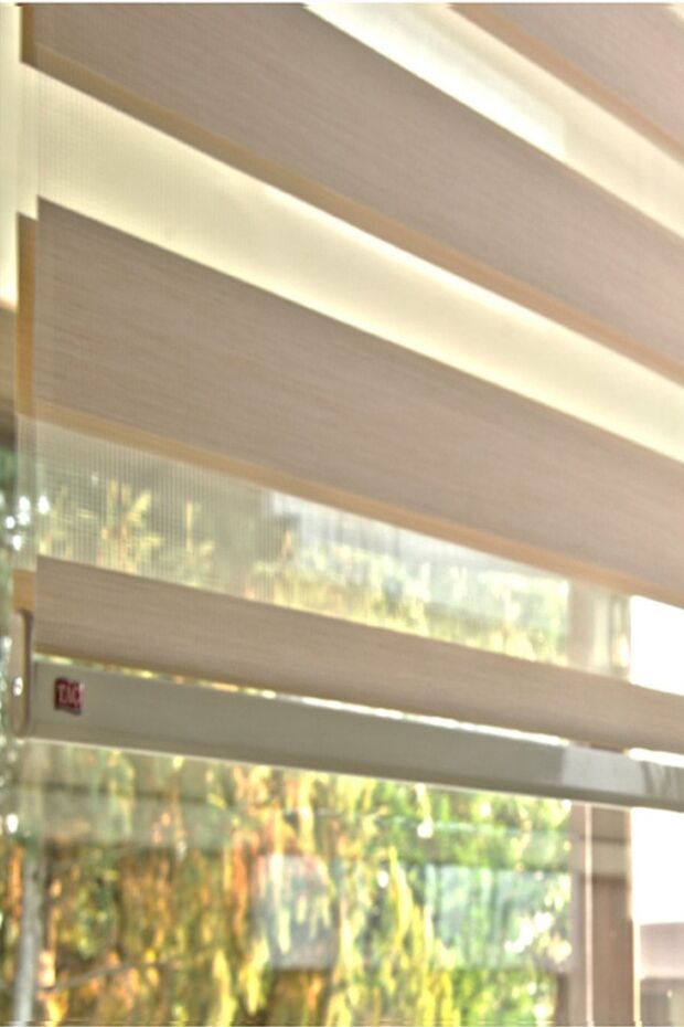 Rüyaper Krem Bambu Zebra Perde - 1