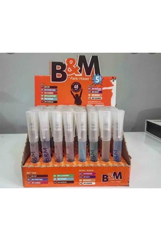 Kalem Parfüm Şefaf 8 ml 48 Adet (BAY VE BAYAN) Şeffaf - 1
