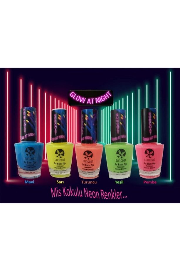 Fosforlu, Neon, Karanlıkta Parlayan Oje - Glow In The Dark, Su Bazlı, 3+ Yaş Çocuk - 2