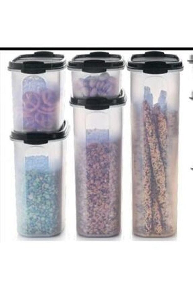 Oval Set 5 li Siyah Kapak - 2