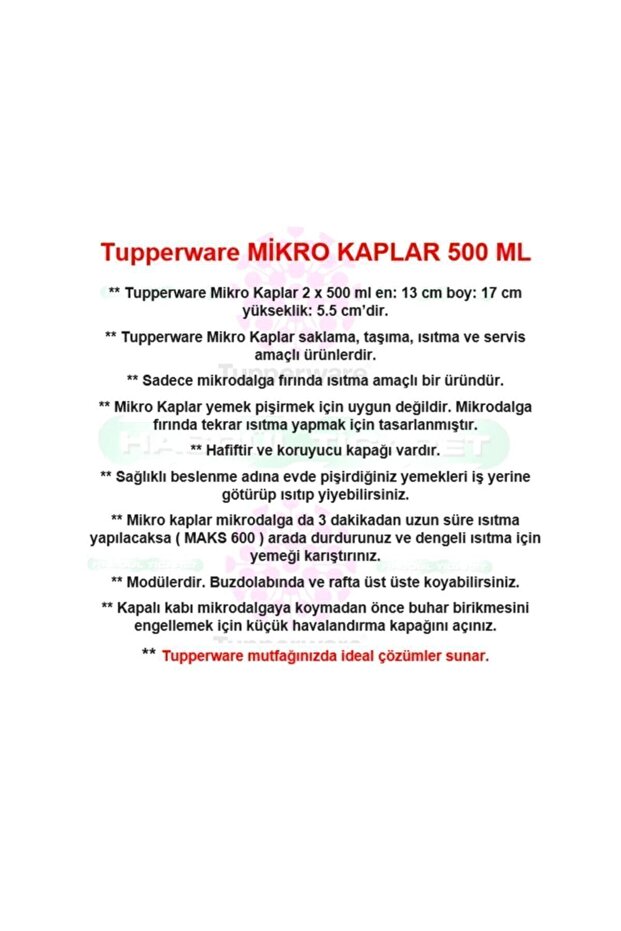 Mikro Kap 2'li Mikrodalga Fırın Isıtma Beslenme Kabı Li Hsgl - 2