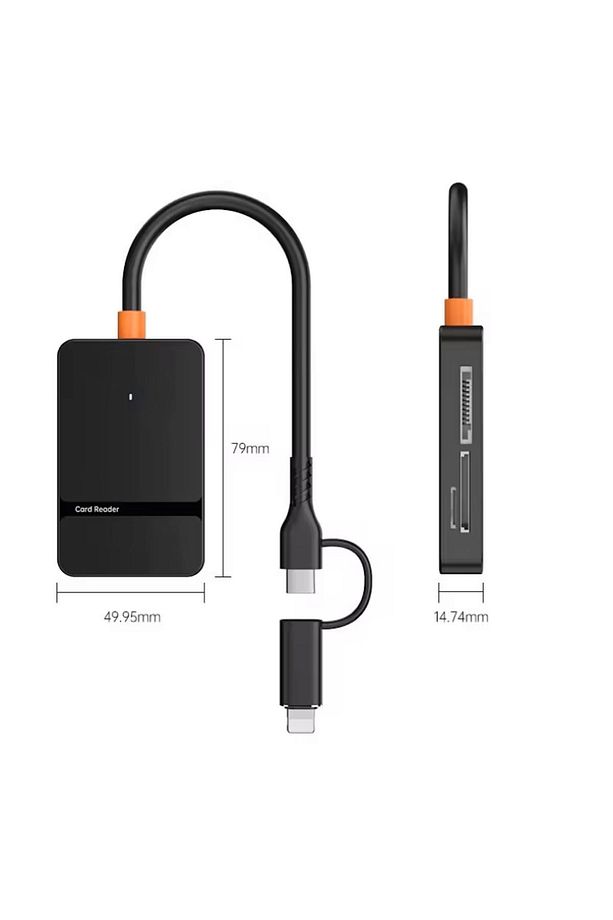 ADS-315 Lightning + USB-C MS CF TF/SD DHC SDXC Kamera Tak Çalıştır Type C USB 3.0 Data Kart Okuyucu - 4