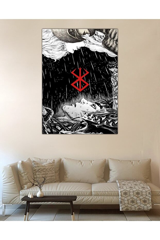 سجادة حائط بتصميم منقوش من Anime Berserk - Guts and griffith 3