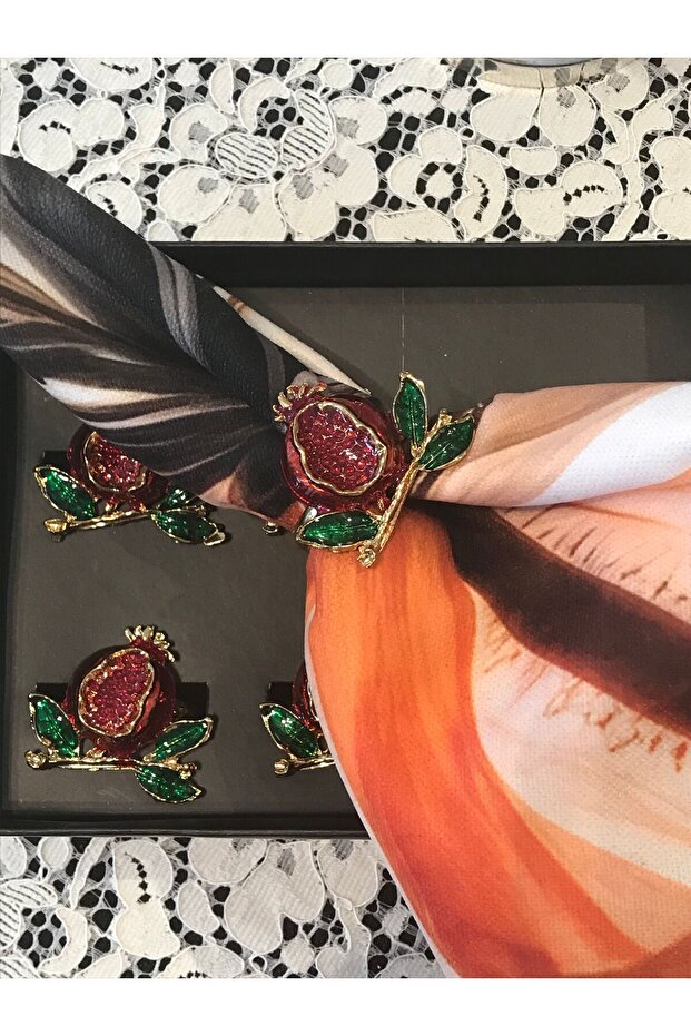 Pomegranate Figured Napkin Ring - 3