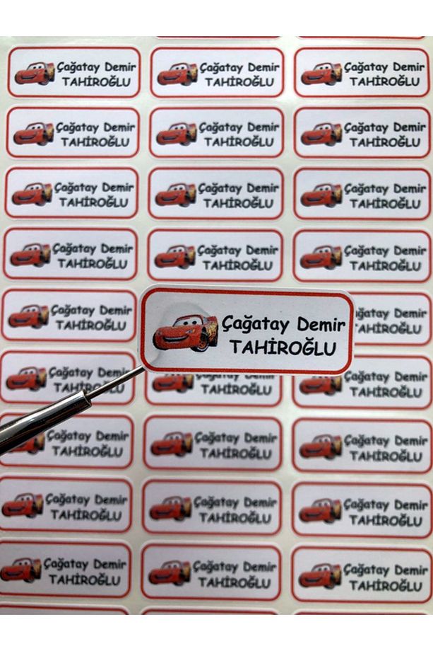Kişiye Özel Isimli Yapışkanlı Okul Etiketi (110 ADET- KALEM SULUK, DEFTER ETİKETİ) - 1