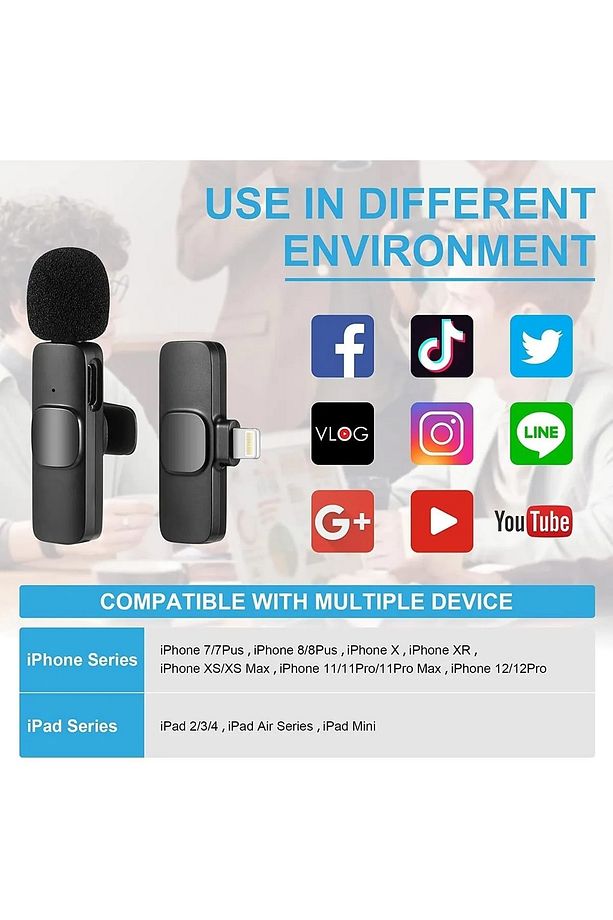 Type-C Girişli Telefon Uyumlu Kablosuz Mikrofon Bluetooth Röportaj  - Yayıncı - Yaka Mikrofonu - 3