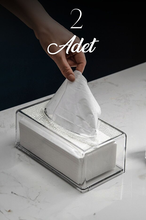 2-Piece Luxury Acrylic Napkin Holder - Napkin Box