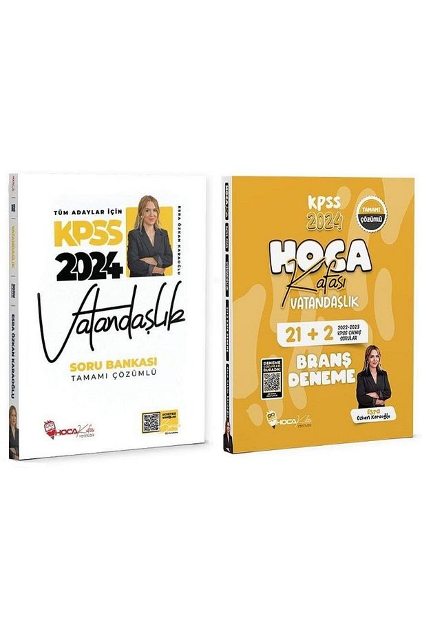 Hoca Kafası 2024 KPSS Vatandaşlık Soru Bankası + 23 Deneme 2 li Set - Esra Özkan Karaoğlu Hoca Kafas - 1