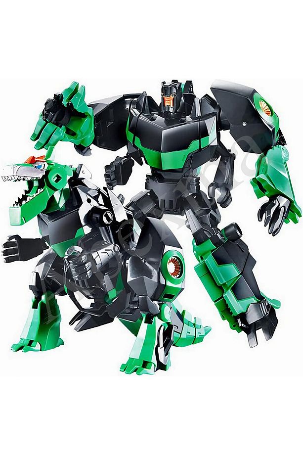 Dinozora Dönüşebilen Oyuncak Model Robot - Yeşil Renkli Şekil Değiştiren Dinozor Robot - 2