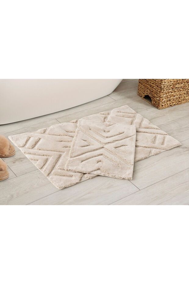 Cotton Mat Set Blow Beige 60x100+40x60