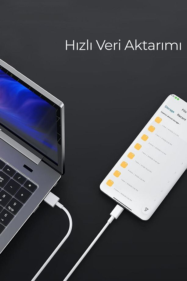 by Deji Samsung Xiaomi Uyumlu Type-C 67w Hızlı Şarj ve Data Kablosu 1.2m - 4