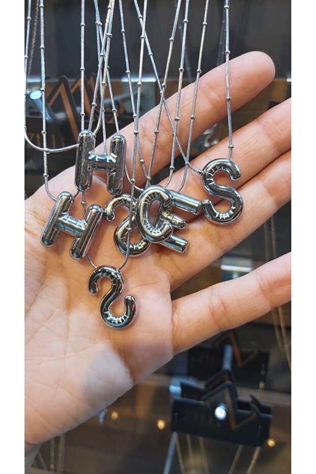 HARFLİ BALON KOLYE - 3