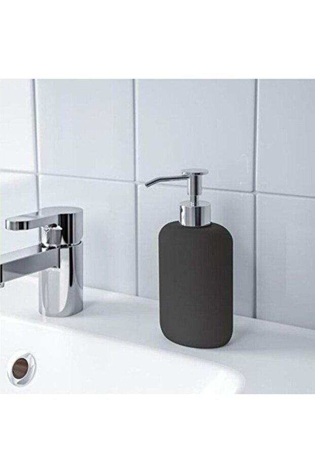 موزع الصابون السائل باللون الرمادي الداكن - 3