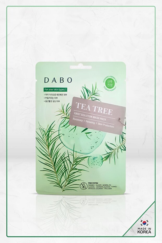 First Solution Mask Pack Tea Tree - Tek Kullanımlık Yüz Maskesi Made In Korea - 1