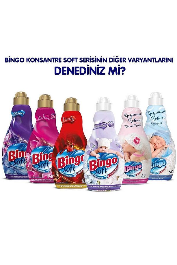 Soft Konsantre Çamaşır Yumuşatıcısı Sensitive 1440 ml 2'li + Lovely 2'li Ekonomi Paketi 4'lü - 5
