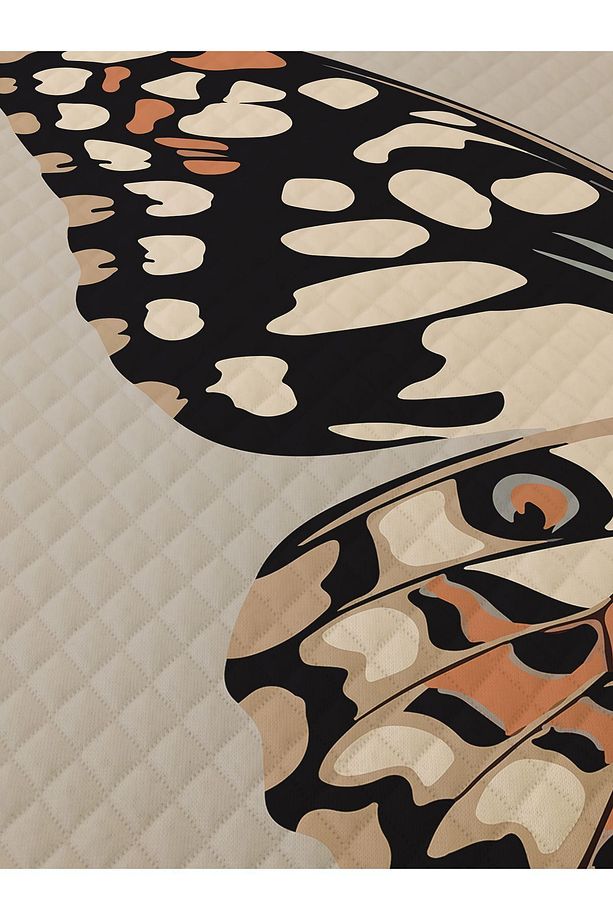 Kelebek Desenli Genç Ve Çocuk Baskılı Tek Kişilik Pike Takımı 160x230 Renkli - 2